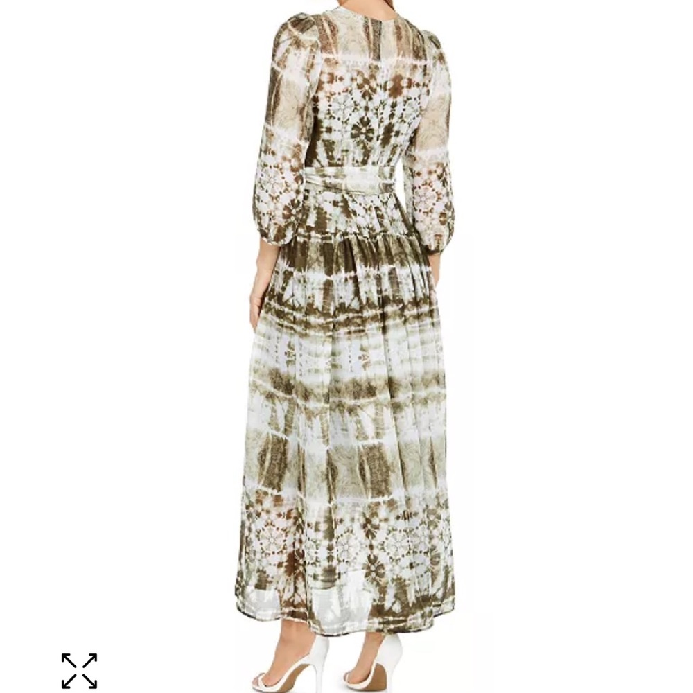 Calvin Klein long sleeve chiffon Tie-Dyed maxi dress! Size 14 - Picture 2 of 3